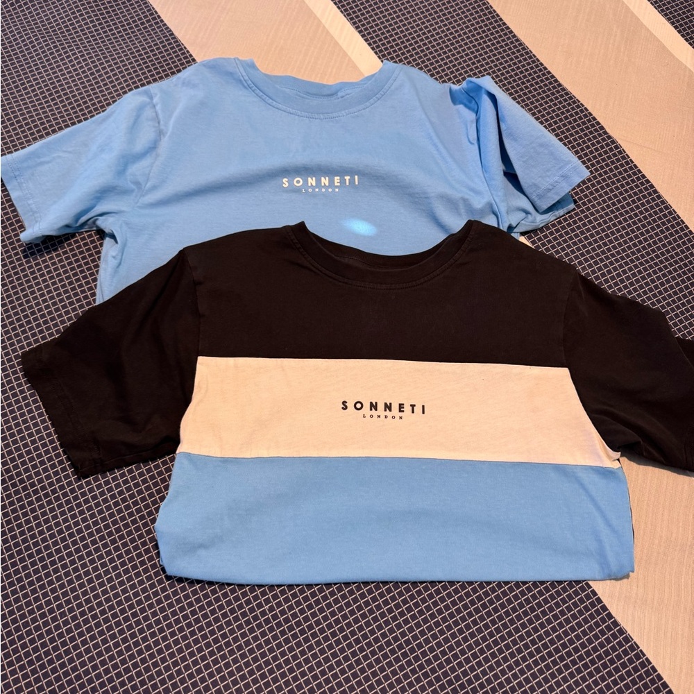 Finish Line Blue and Black Kids Tees